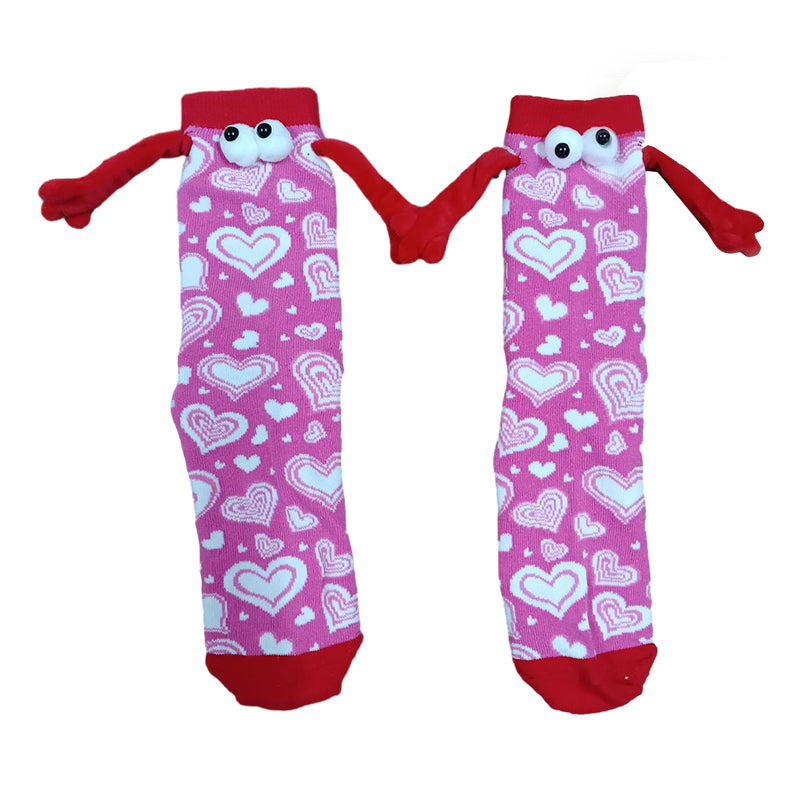 ❤️Paar Liebe Magnet hält Hände Socken