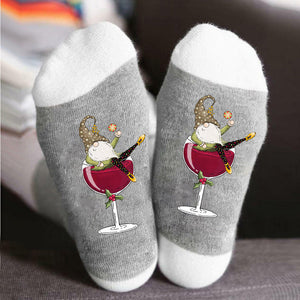 🍷🧦Weinglas Unisex Crew Socken🧦