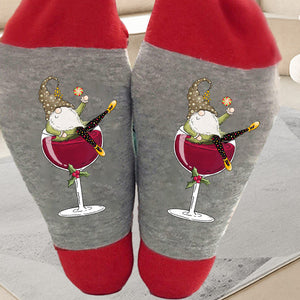 🍷🧦Weinglas Unisex Crew Socken🧦