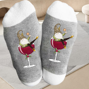 🍷🧦Weinglas Unisex Crew Socken🧦